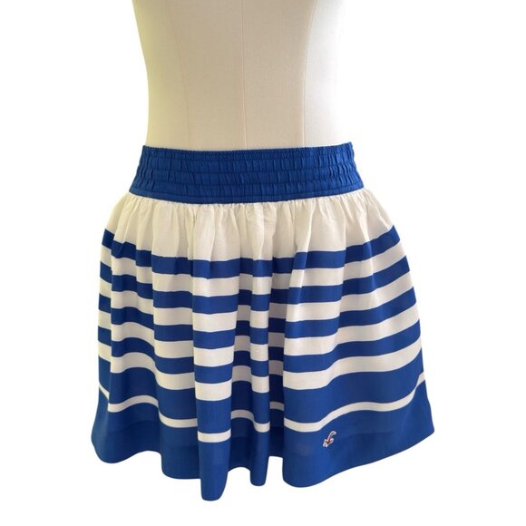 Hollister Dresses & Skirts - NWT Hollister Blue White Striped Lined Mini Skirt Sz M